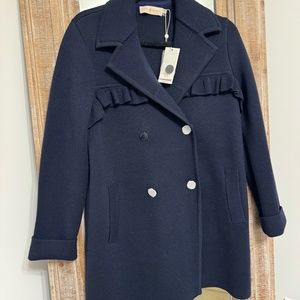 brand new with tags tory burch navy coat small